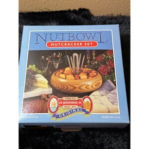 H.M. Quackenbush Nut Bowl Nutcracker Set New Old Stock